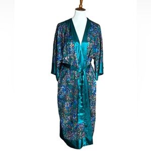 Vintage Victoria’s Secret floral satin jacquard robe Size Small